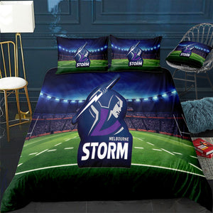 Melbourne Storm Doona / Duvet Cover and 2 Pillow Slips