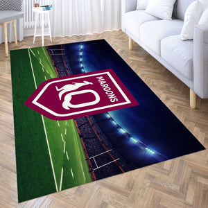 Qld Maroons Rectangle Rug