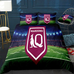 Qld Maroons Doona / Duvet Cover and 2 Pillow Slips