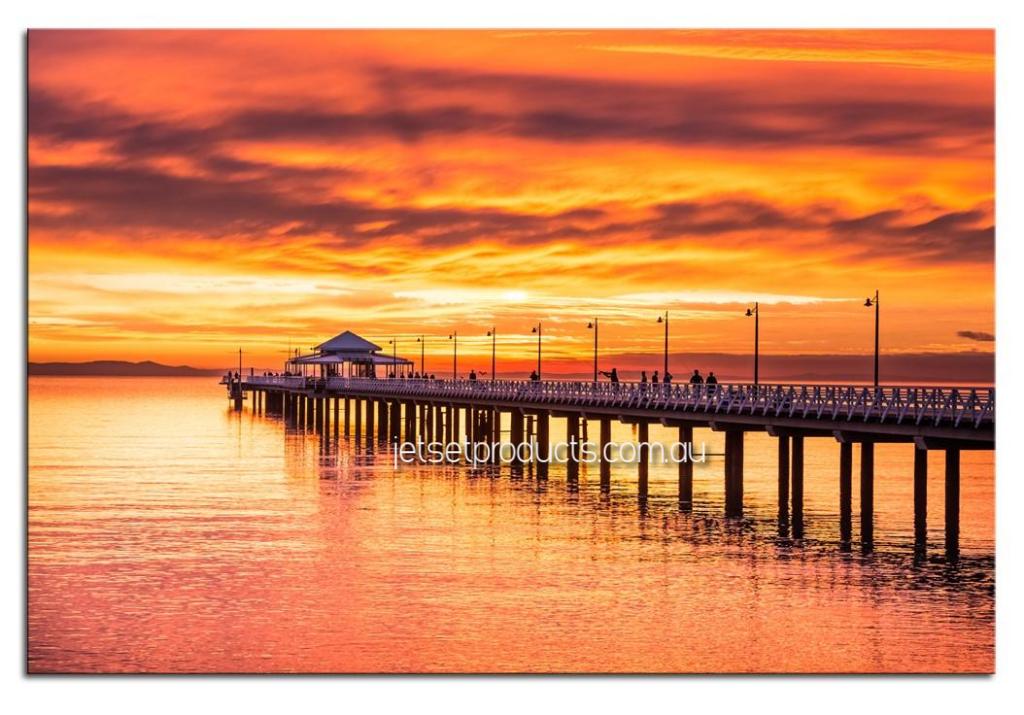 Sunrise at Shornecliffe Pier Wide View Qld 1PGR009