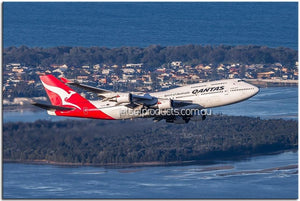 Qantas 747-400 VH-OEJ Farewell Salute to HARS ,Pictures in Metallic Finish 1PHM066MP