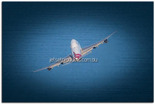 Qantas 747-400 VH-OEJ Farewell Salute to HARS ,Pictures in Metallic Finish 1PHM069MP