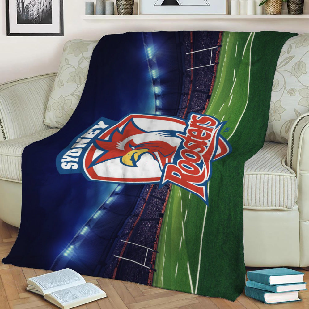 Sydney Roosters Fleece Throw Blanket