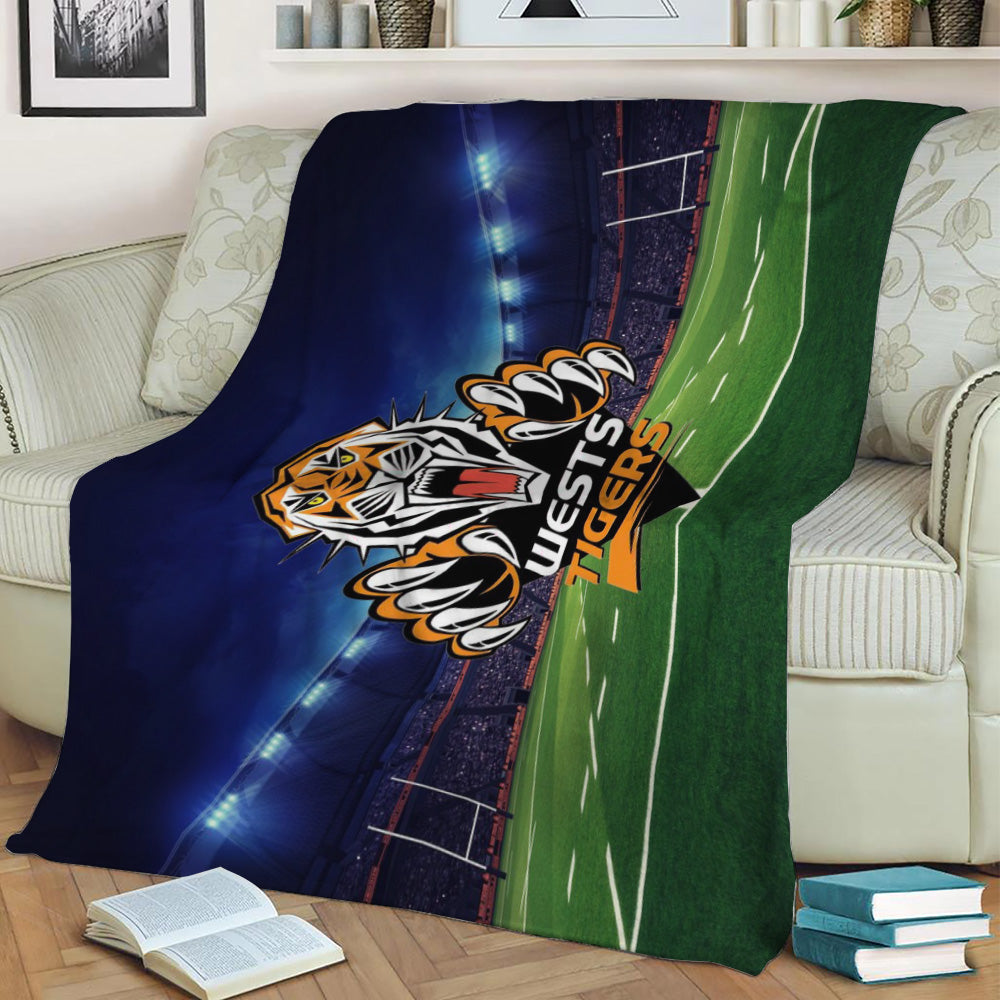 West Tigers Fleece Throw Blanket